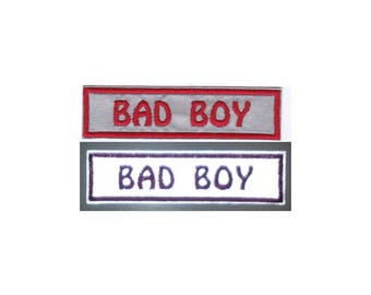 Custom 1 by 4 Reflective Patch Name Patch Name Tag Embroidered Name Patch with Hook and Loop Fastener Available