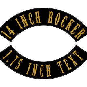 14 Inch Custom Rocker Patches Custom Rocker Patch