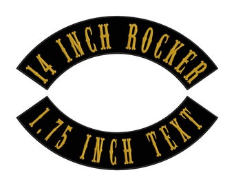 14 Inch Custom Rocker Patches Custom Rocker Patch