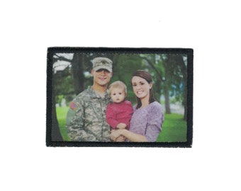 Custom Photo Patch Military Morale Patch Picture Patch - Iron on or Hook and Loop Fastener Available
