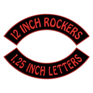 12 Inch Custom Rocker Patches Custom Rocker Patch