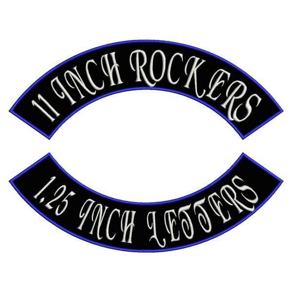 11 Inch Custom Rocker Patches Custom Rocker Patch