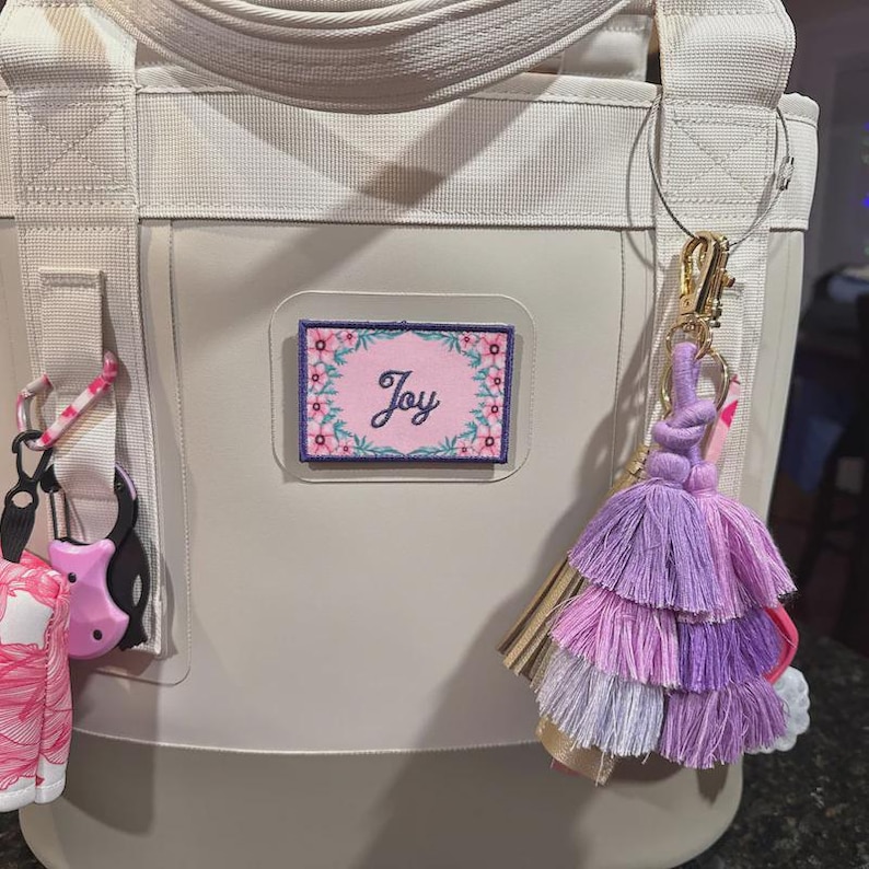 Floral Yeti Patch for Yeti Hopper Cooler Custom Patch Personalized Patch with Hoop and Loop Fastener image 7