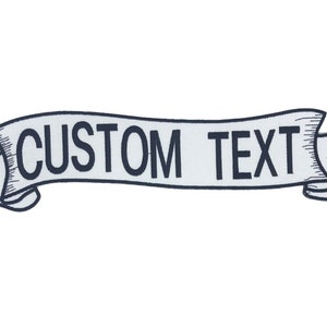 Embroidered Custom Ribbon Rocker Patch Personalized Patch Custom Patch Custom Rocker Patch