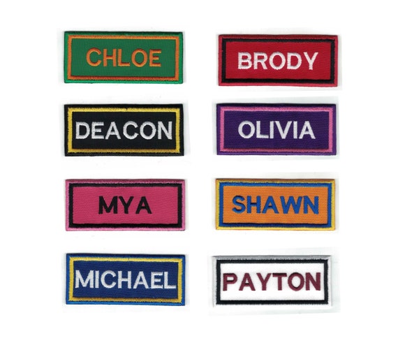 Custom Patch Embroider Name Tag Patch With Hook and Loop Fasteners