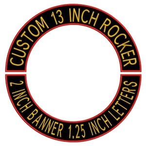 Custom Patches for Jackets Custom Back Patch Biker Patch Custom Rocker Patch Half Circle