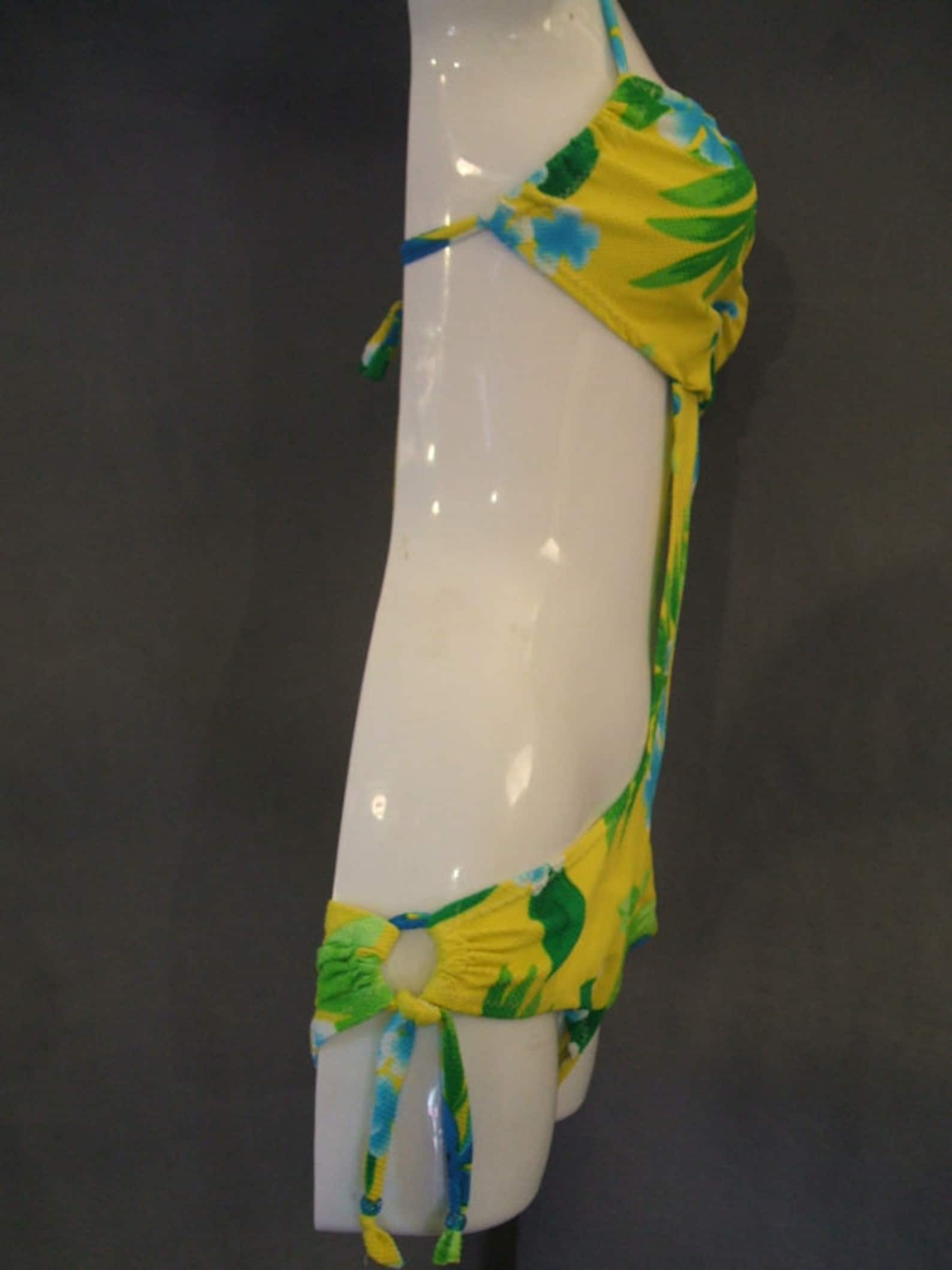 Ladies Yellow Hawaiian Monokini Swimwear Dancewear Exotic Etsy