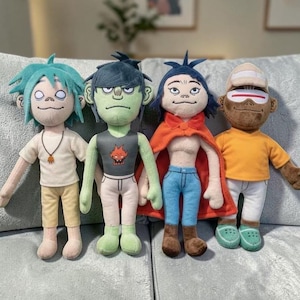 Gorillaz Plush, Murdoc 2D Noodle Russel Plushies, Gorillaz Plushie