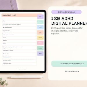 Digitale ADHD-planner voor Goodnotes 2026 | Executieve functies PDF