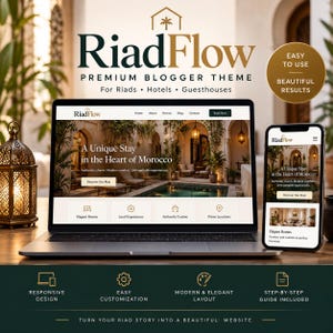 RiadFlow Blogger Template for Riads and Boutique Hotels