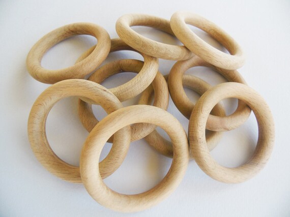 2-1/2 Unfinished Wooden Ring, 1/2 Thick
