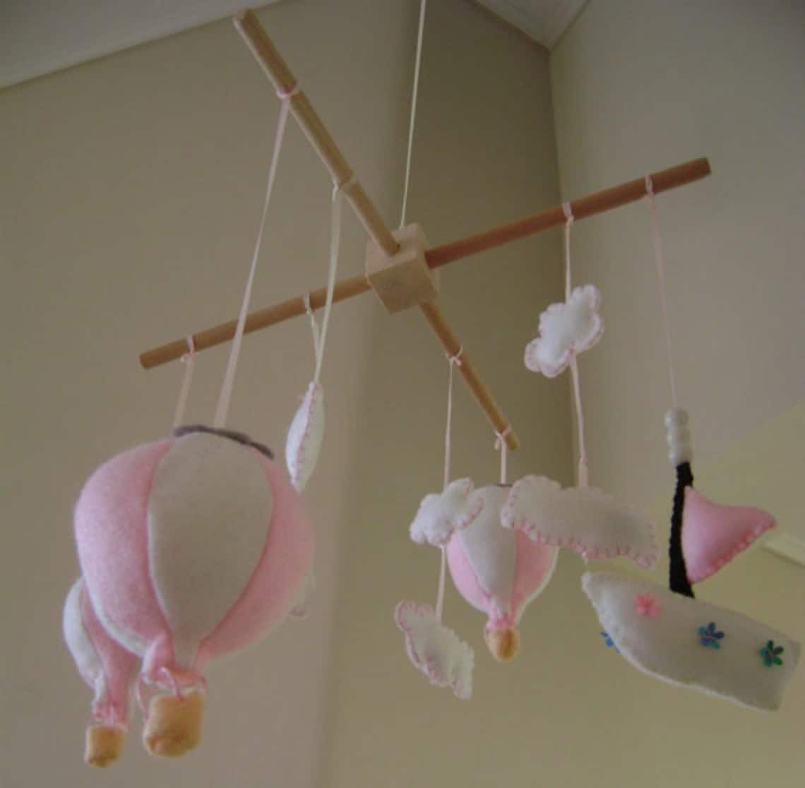 2 DIY Wooden Mobile Hanger Natural / Crib Hanger DIY Baby Mobile