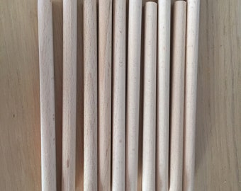 Wooden Unfinished Dowels -6.3" - 16cm