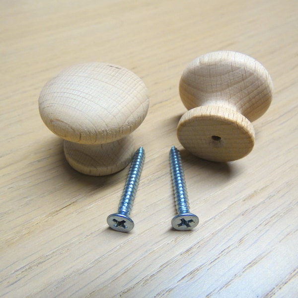 10x Unfinished Wood Knob