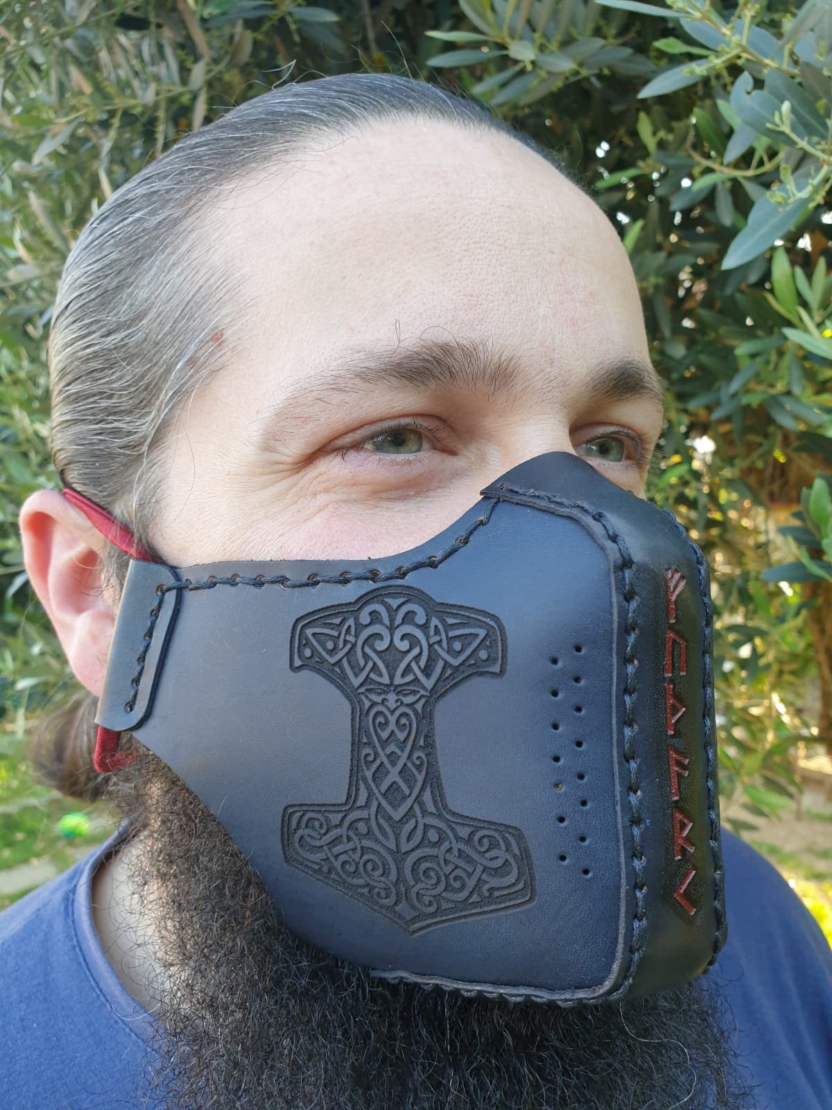 Vikings Leather Face Mask GOT Ntot Today LARP Mask Fanatsy 