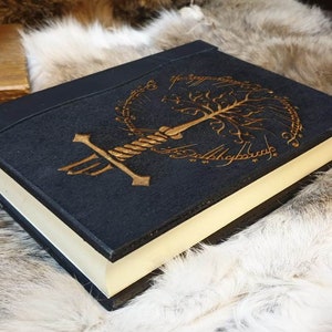 Leather Lord of The rings Tree of Gondor journal - day planner - book cover