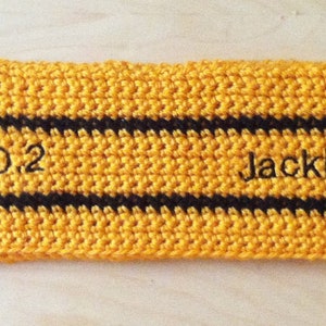 PENCIL SCARF Custom Teacher Gift Kids / Adult Knit handmade crochet Personalized gift Embroidered gift Fashion Personalized gift image 5