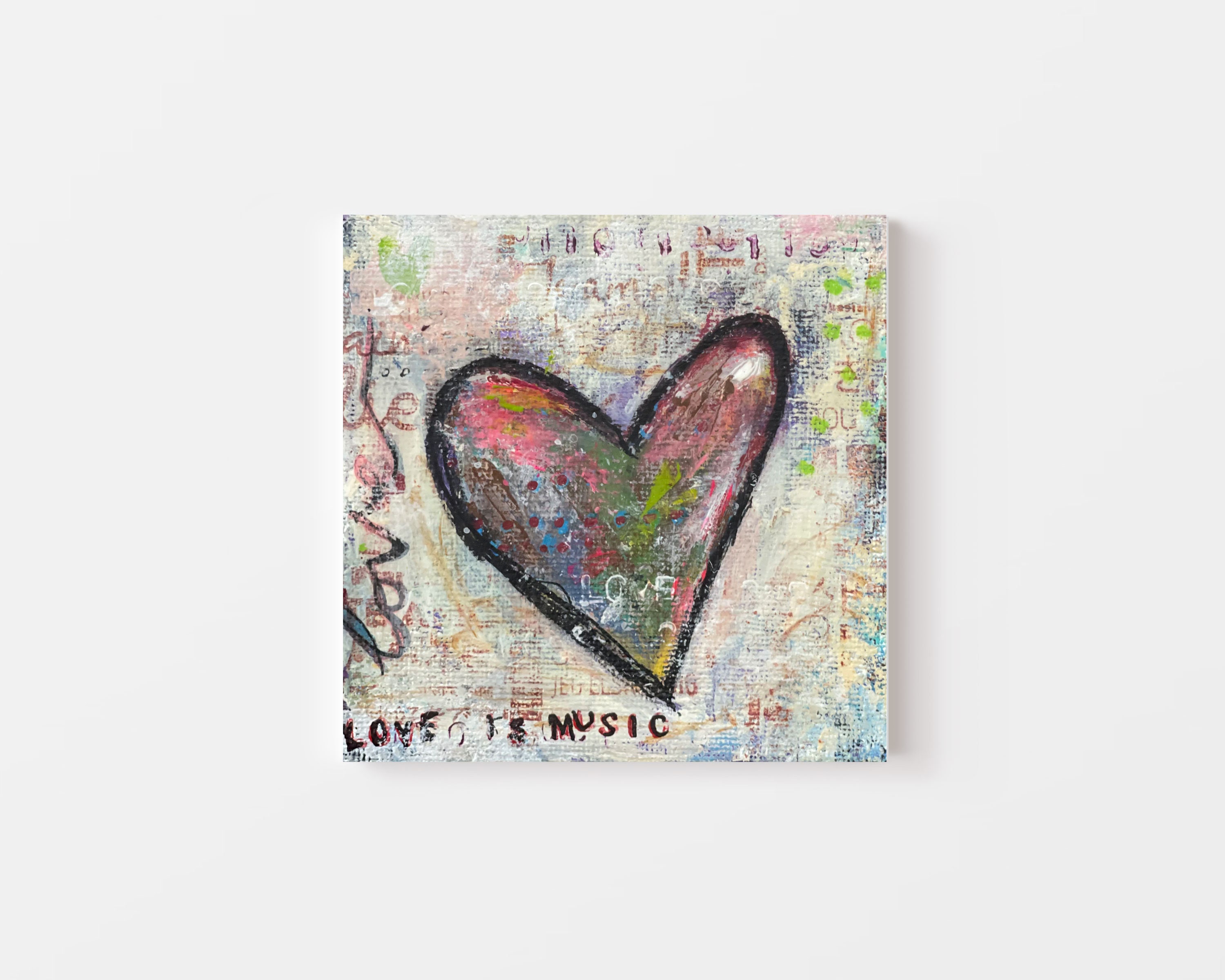 Heart Acrylic Painting on Canvas 1106 