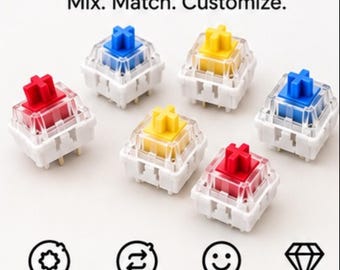 Mechanical Keyboard Switches for Click & Fidget Toys | Clicky, Creamy, Thocky (Replacement Switches)