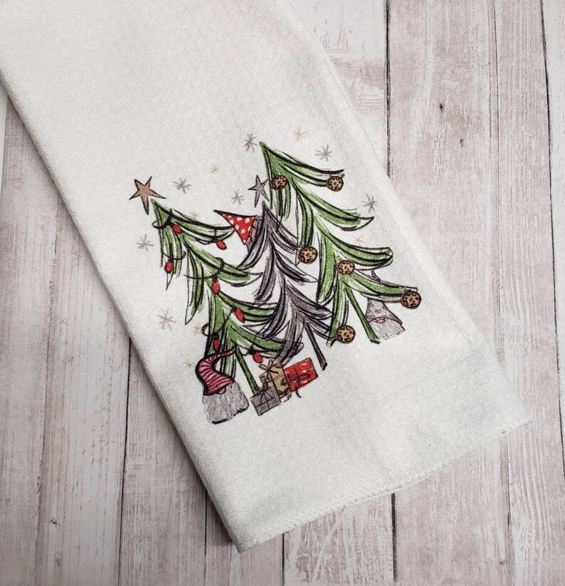 Christmas Kitchen Towels Waffle Weave Towels Kitchen Decor Etsy