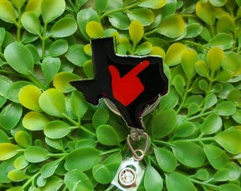 Texas Tech badge reel, Wreck 'Em Tech ID badge, Nurse, receptionist, new job, badge reel ID, swivel badge, badge holder, Red Raiders