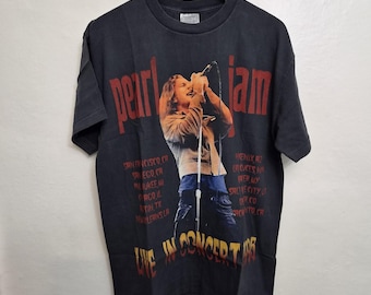 Vintage 90s Pearl Jam Band T-shirt - Size L - Etsy