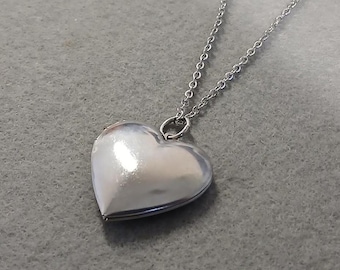 Handmade Stainless Steel Heart Locket Necklace