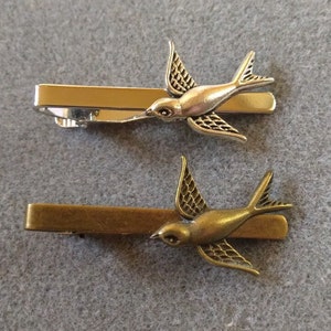 Swallow Bird  Tie Clip Bar Gifts for Him Her Birthday Father's Day Christmas Stocking Stuffer Nature Lovers Nature Inspired