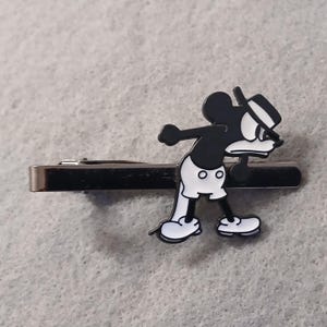 Retro Mickey Mouse Tie Bar Clip Pin Tacks  Great Gifts for Him Graduation Birthday Wedding Christmas Father&#39;s Day