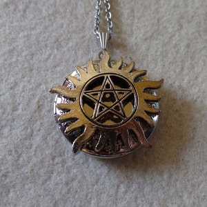 Supernatural Anti Possession Symbol Pentagram Locket Necklace Great Gift Birthday Christmas Stocking Stuffer Anniversary Fall Trends