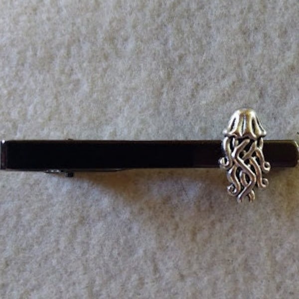 Antique Silver Little Jellyfish Tie Clip Bar Great Gifts Nautical Lovers Graduation Wedding Party Birthday Father's Day Anniversary