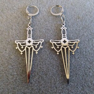 No Fade Stainless Steel Sword Earrings Great Jewelry Great Gift Birthday Anniversary Every Day