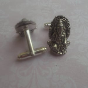 Ganesha Ganesa Ganapati Vinayaka Gottheit Manschettenknöpfe Hindu Gott Buddhismus Graduierung Geburtstag Hochzeit Kostüm Partei Geschenk Neuheit Manschettenknöpfe