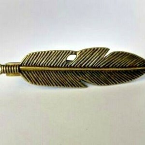 Antique Bronze Feather Tie Clip Bar Pin Great Gift for Him Graduation Wedding Birthday Halloween Party Novelty Gift under 20 Christmas