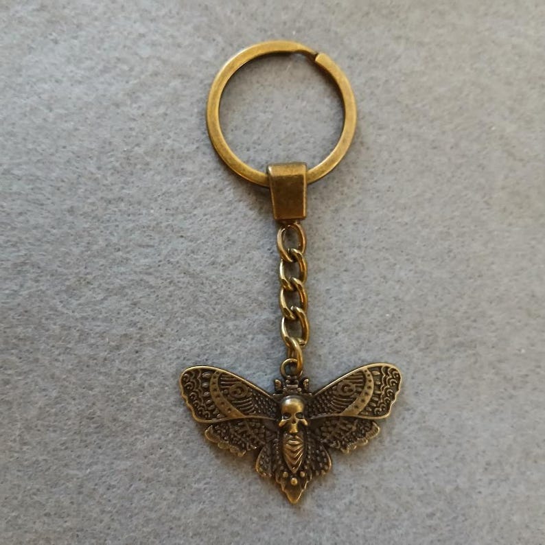 Moth Key Racks Antique Bronze Moth Keychain: Birthday Gift - Etsy