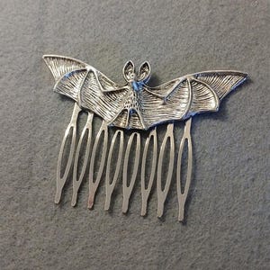 Large Bat Hair Comb Great Gift  Gothic Macabre Lovers Birthday Party Favor Every Day