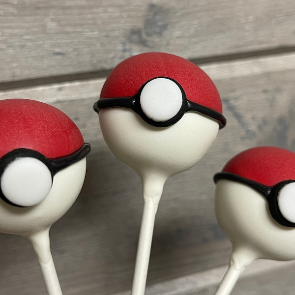 Pokémon Pokeball Cake Pops