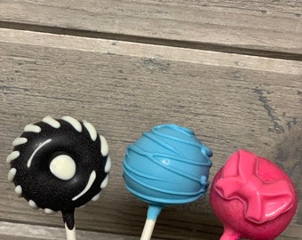 Burnouts or Bows Gender Reveal Cake Pops