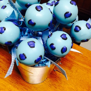 Blue leopard Cake Pops