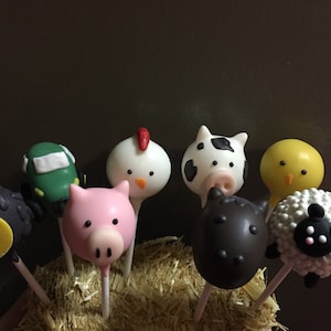 Farm Animals and Tractor Cake Pops