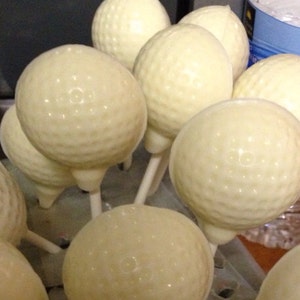 Golf ball cake pops