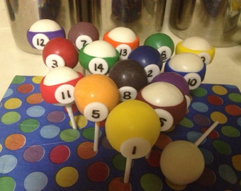 Pool Ball Cake Pops