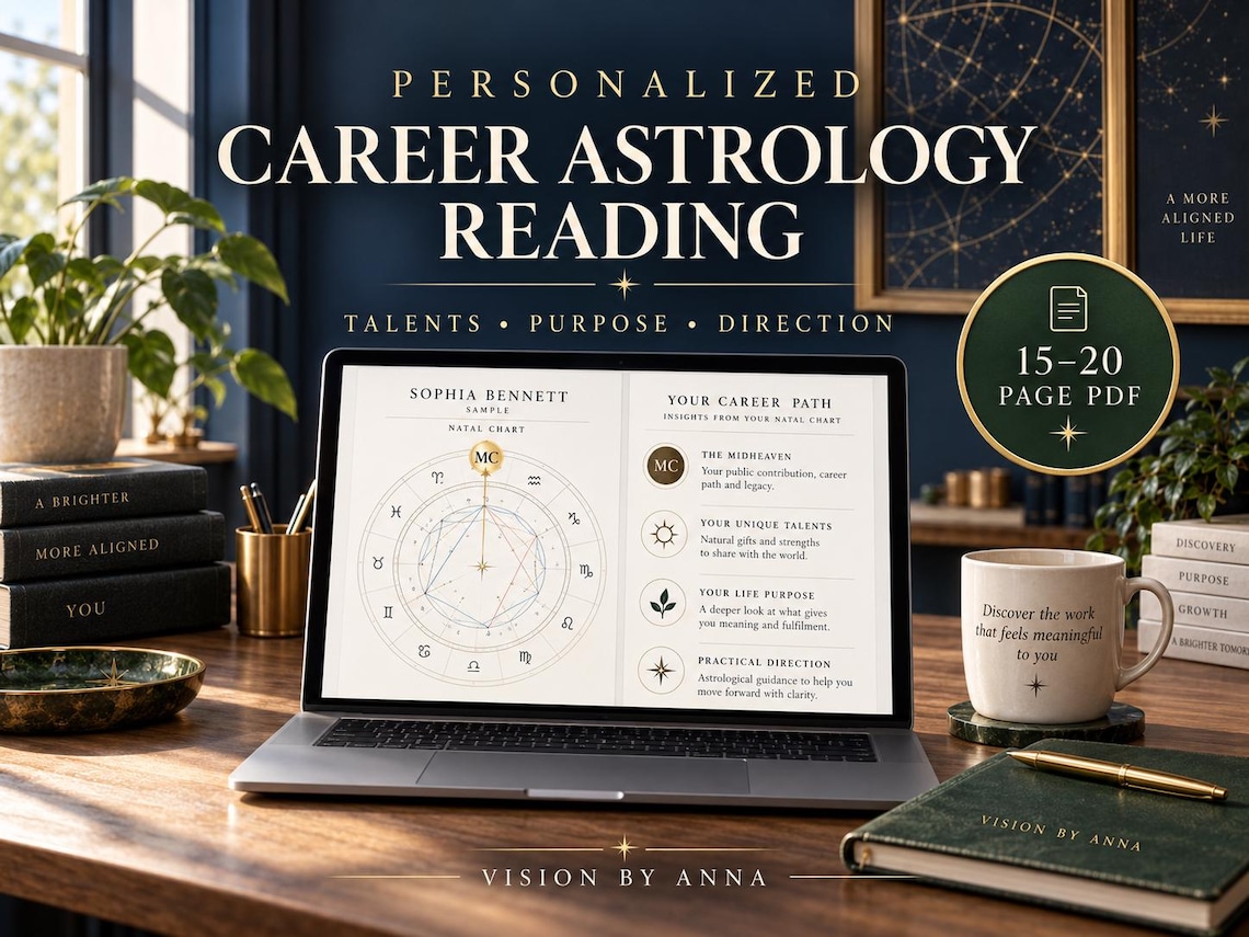 Career Astrology Reading, Life Purpose Birth Chart, Personalized Career ...