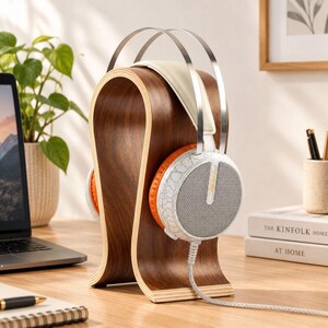 Wood Headphone Stand, Controller Stand, Wood, Boyfriend Gift, Gift, Mens Gift, Rustic Home Decor, Home Decor, Gift For Him, Office Decor