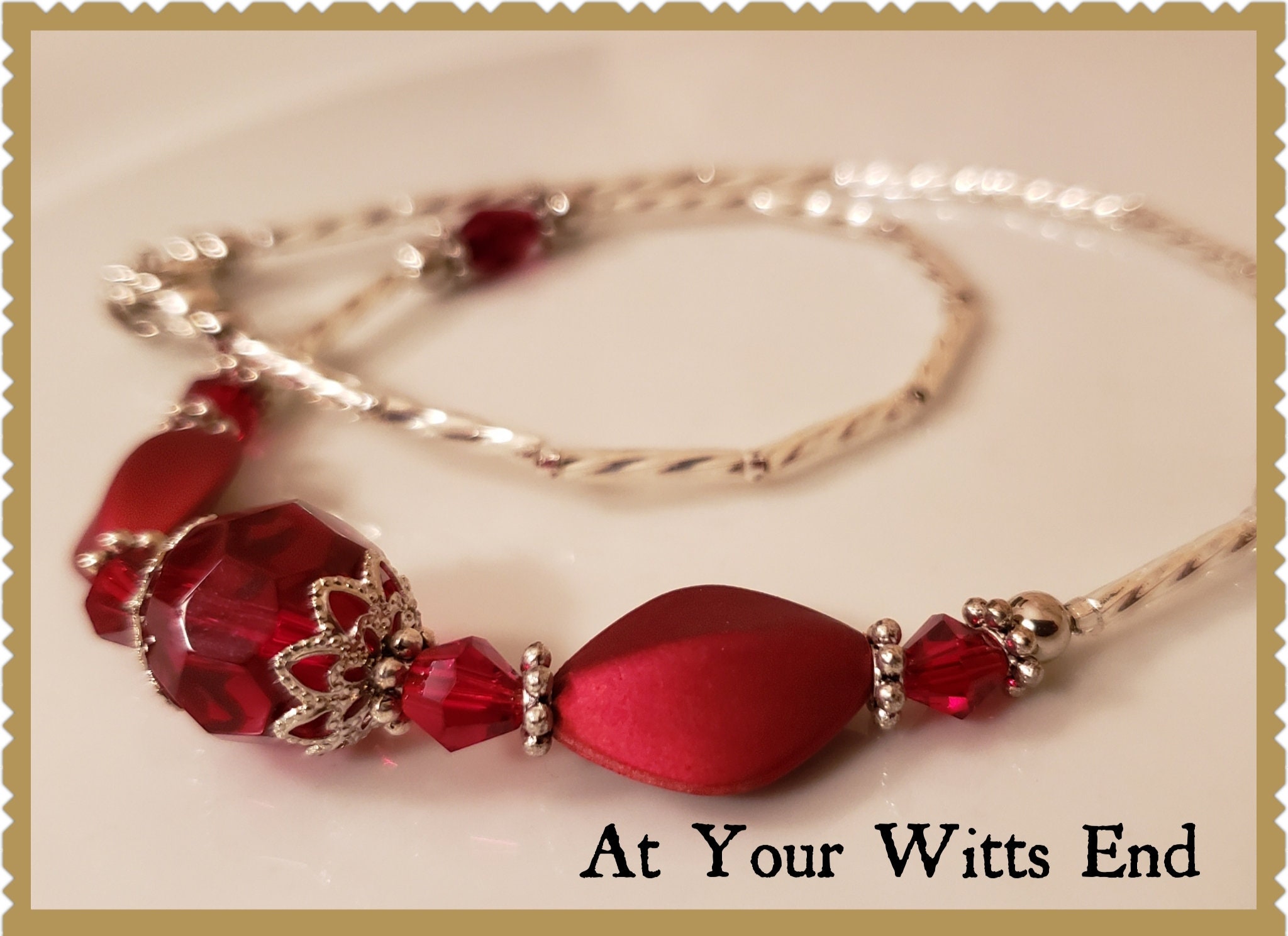 Fancy rode ketting kerst ketting mooie sieraden sieraden Etsy