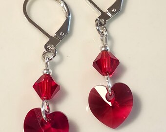 Red Valentine's Day Earrings