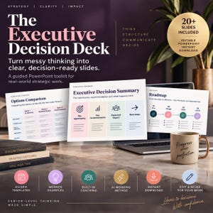 Executive PowerPoint Template | Strategy, Business Case & Decision Making Toolkit | Guided Presentation Deck