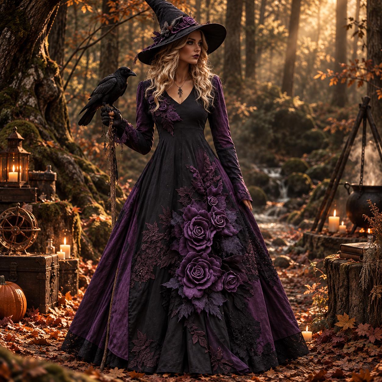 flowy witch dress Boho maxi sweater dress