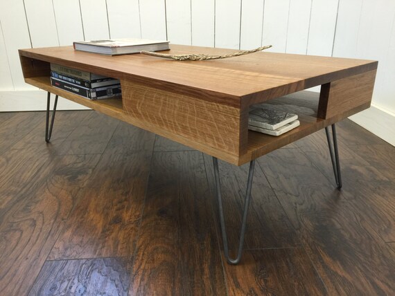 Thin Man Mid Century Modern Coffee Table With Storage Etsy