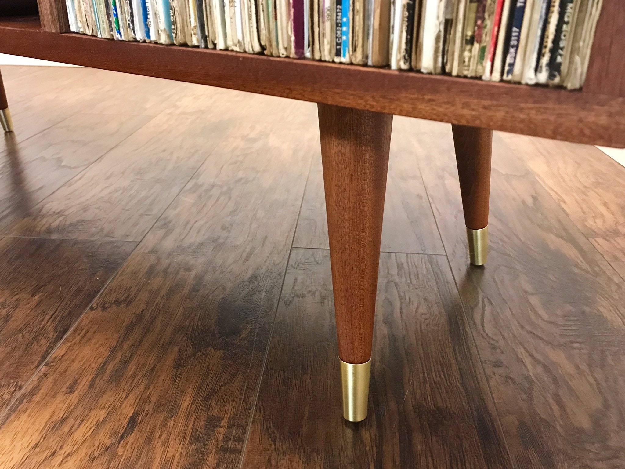 Crl furniture mid century media console 2024 sideboard vinyl records turntable cabinet mahogany